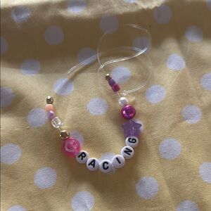 Pink and Gold Beaded Jewelry Bracelet